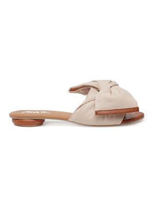beige fabric slides - 15102540 - Standard Image - 2