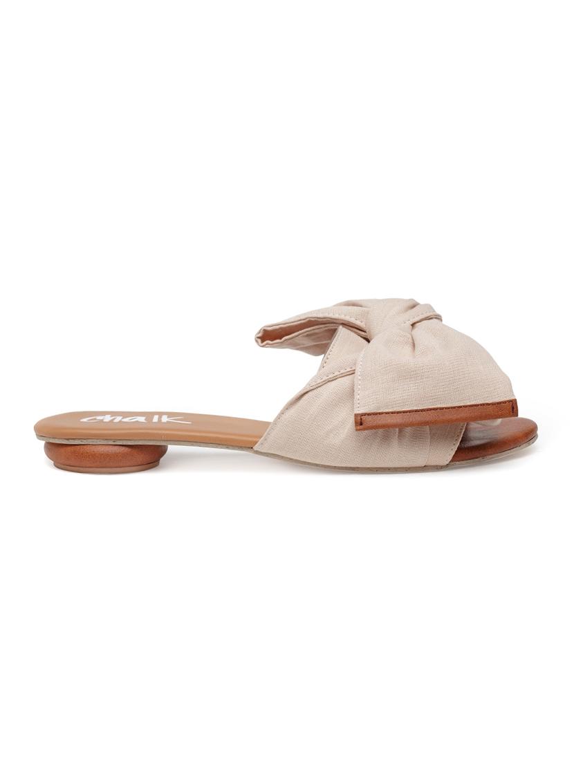 beige fabric slides - 15102540 - Zoom Image - 2