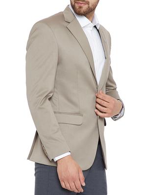 beige poly wool formal blazer - 15102881 - Standard Image - 2