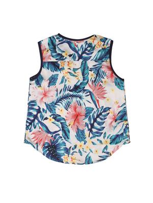 blue crepe top - 15103322 - Standard Image - 2