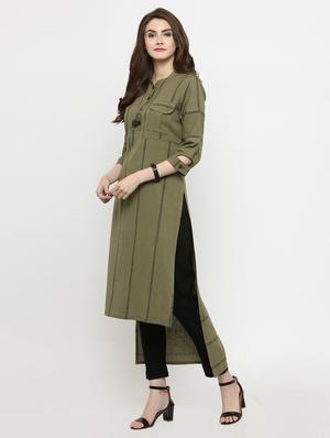 self-design high low kurta - 15104147 - Standard Image - 2