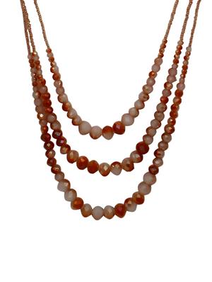 orange metal long necklace - 15105151 - Standard Image - 2