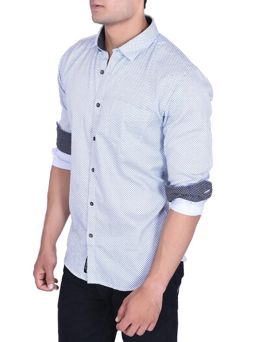 light blue cotton casual shirt - 15105322 - Zoom Image - 2
