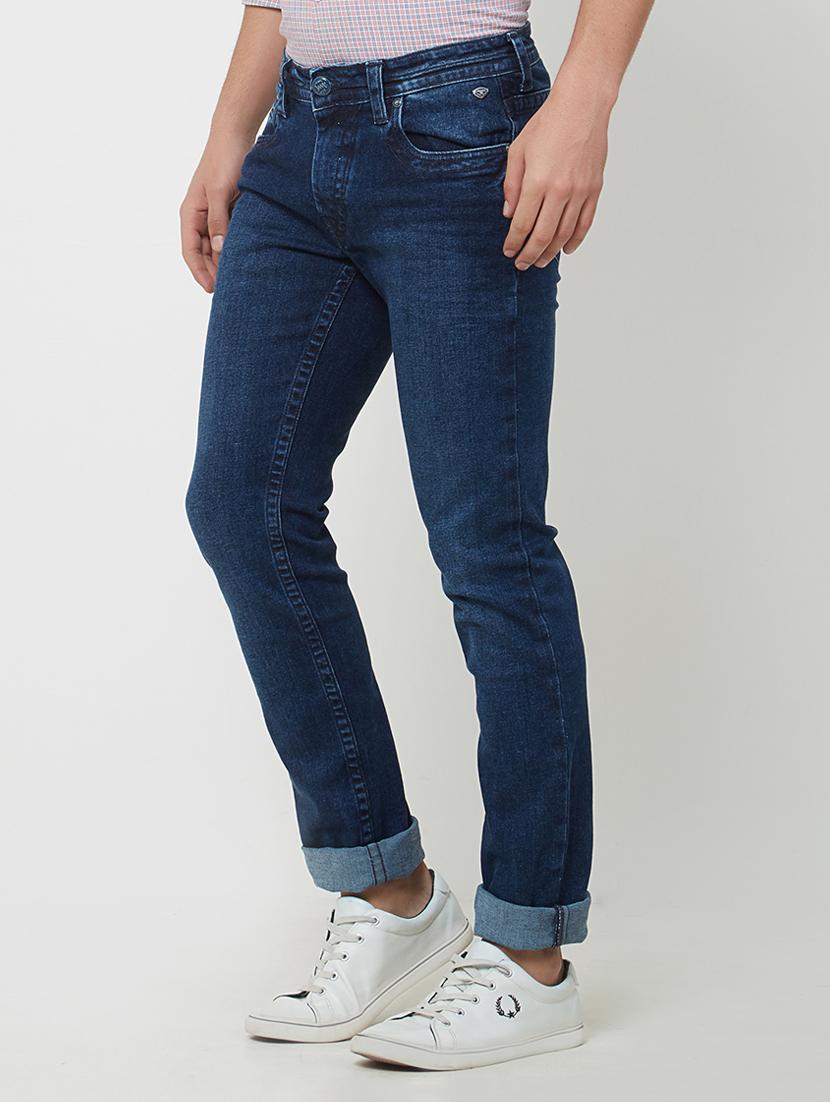blue cotton washed jeans - 15107652 - Zoom Image - 2