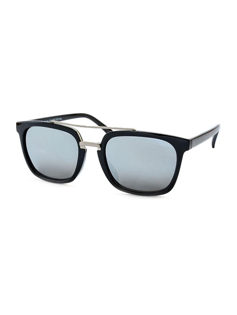 Stacle Double Bridge Silver Flash MIrrored Rectangular Unisex Sunglasses (Black Frame| Silver Lens) - 15107993 - Zoom Image - 2