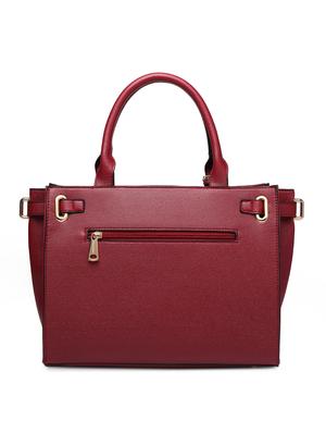maroon leatherette handbag - 15109105 - Standard Image - 2