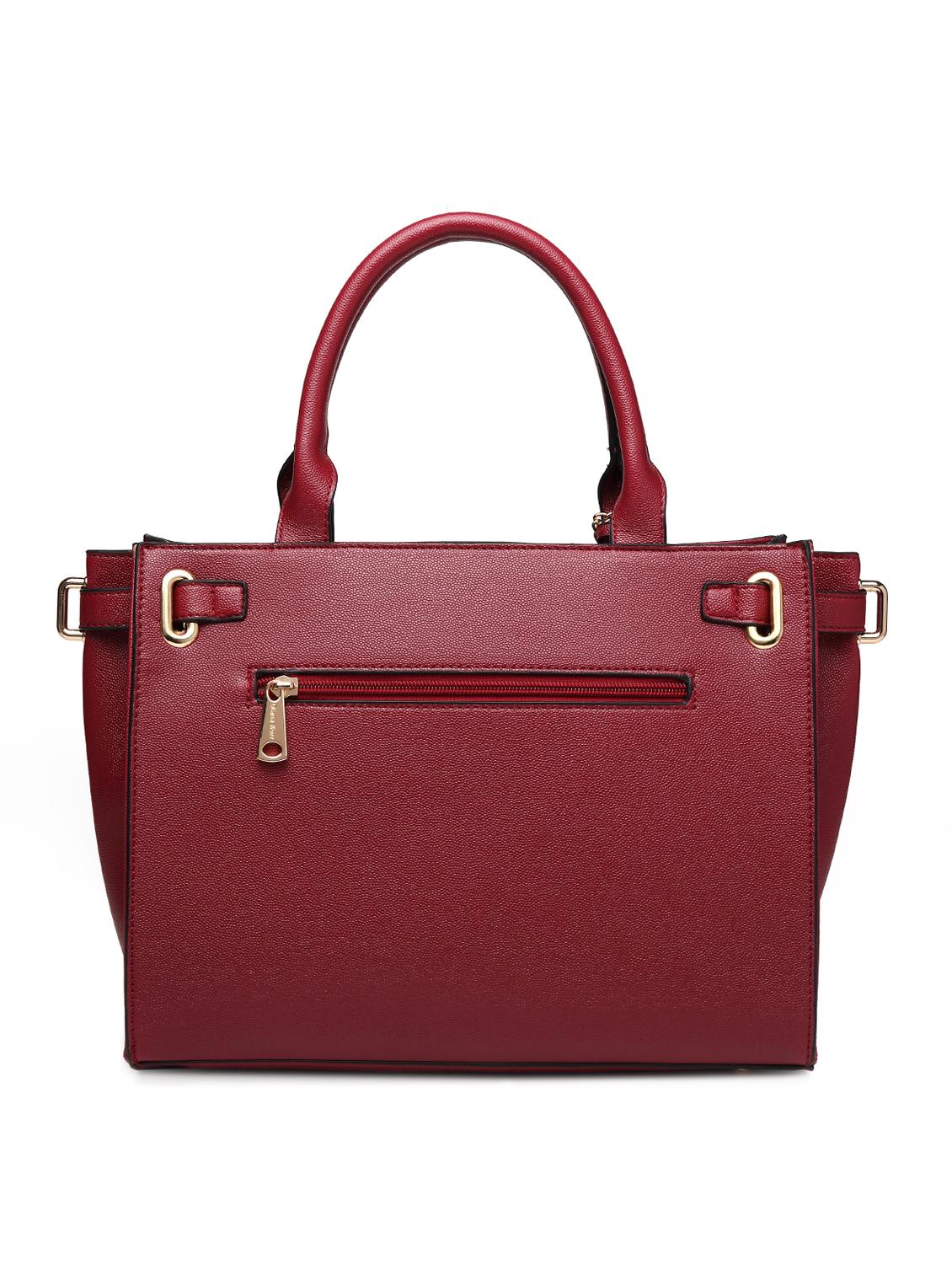maroon leatherette handbag - 15109105 - Zoom Image - 2