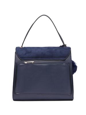 blue leatherette regular handbag - 15109143 - Standard Image - 2