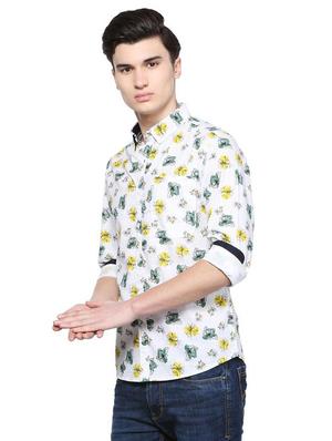 white cotton casual shirt - 15109587 - Standard Image - 2