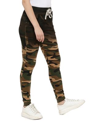 brown cotton track pant - 15110307 - Standard Image - 2