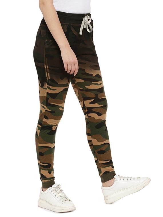brown cotton track pant - 15110307 - Zoom Image - 2