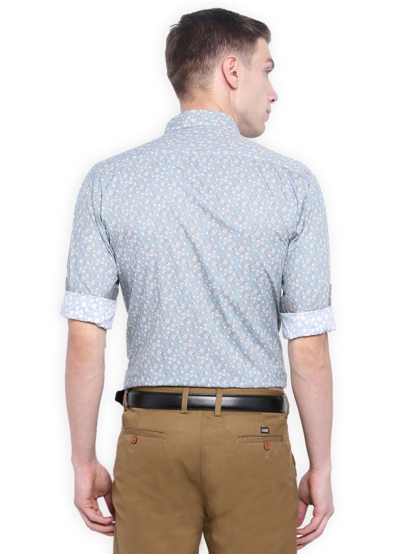 blue cotton casual shirt - 15110406 - Zoom Image - 2