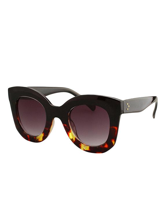 Big Size Round Cateye Frame Women Sunglasses With Case- UV400 - 15110864 - Zoom Image - 2