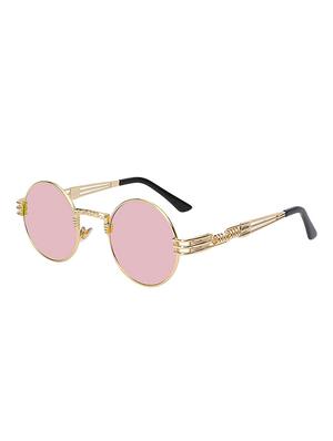 Round Vintage SteamPunk Sun-Glasses for Women Men Latest Stylish - 15110886 - Standard Image - 2