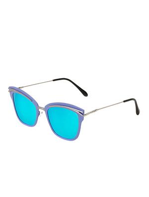 Cat-Eye Unisex Sunglasses Twin-Beam Frame Lens Metal Eye-glasses Women Mirror Sun-Glasses UV400 Protection - 15110897 - Standard Image - 2