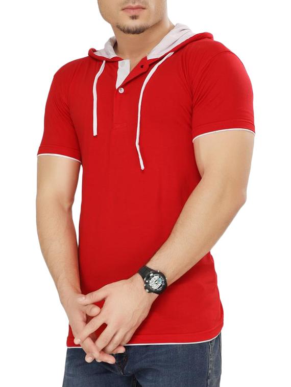 red cotton t-shirt - 15111358 - Zoom Image - 2
