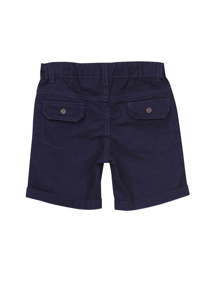 navy blue cotton shorts - 15112417 - Zoom Image - 2