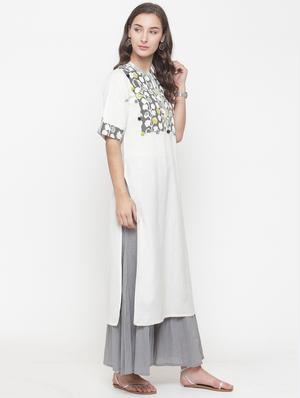 Tassels straight kurta - 15112692 - Standard Image - 2