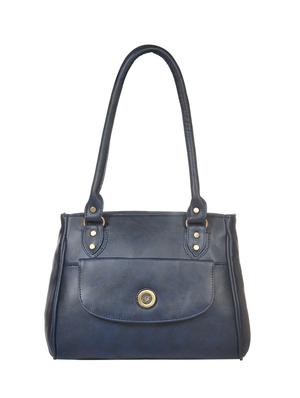 blue leatherette (pu) combo handbag - 15112725 - Standard Image - 2
