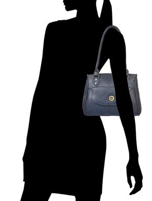 blue leatherette (pu) combo handbag - 15112725 - Standard Image - 8
