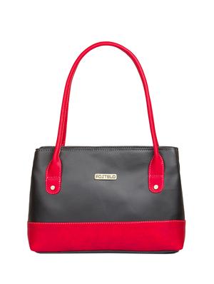 black leatherette (pu) combo handbag - 15112760 - Standard Image - 2