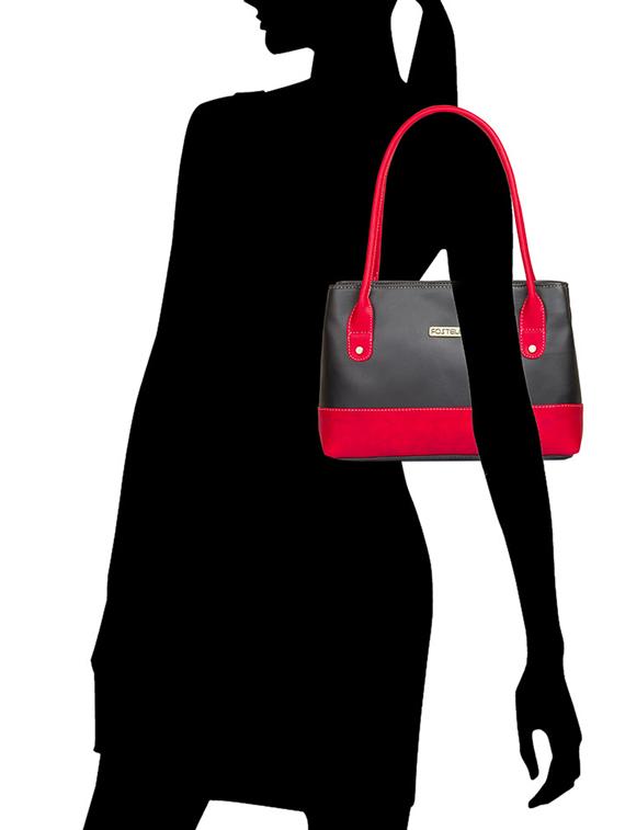 black leatherette (pu) combo handbag - 15112760 - Zoom Image - 8