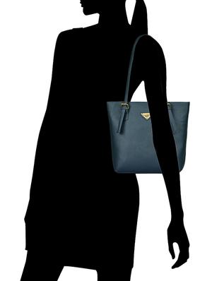 blue leatherette (pu) combo handbag - 15112808 - Standard Image - 8