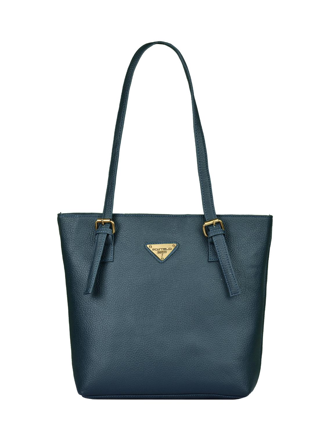 blue leatherette (pu) combo handbag - 15112808 - Zoom Image - 2
