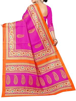 pink art silk bhagalpuri saree with blouse - 15112895 - Standard Image - 2