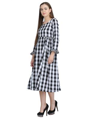 fit & flare checkered dress - 15113261 - Standard Image - 2
