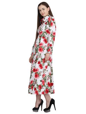 pleated floral belted maxi dress - 15113270 - Standard Image - 2