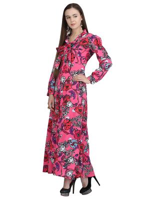 knotted neck floral maxi dress - 15113274 - Standard Image - 2