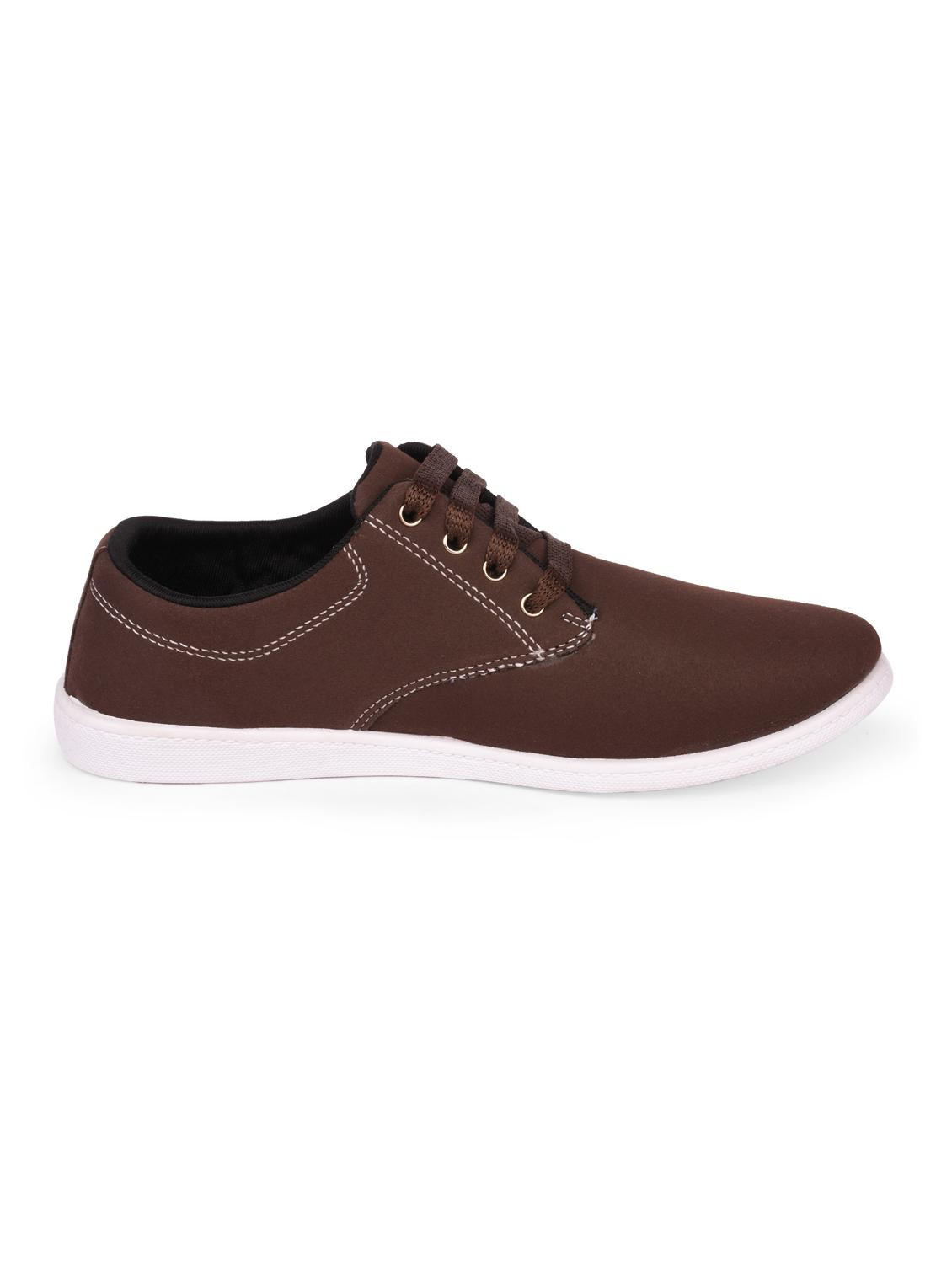 brown canvas laceup sneakers - 15113744 - Zoom Image - 2