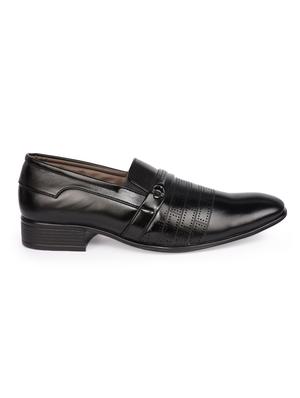 black leatherette formal slip on - 15113764 - Standard Image - 2