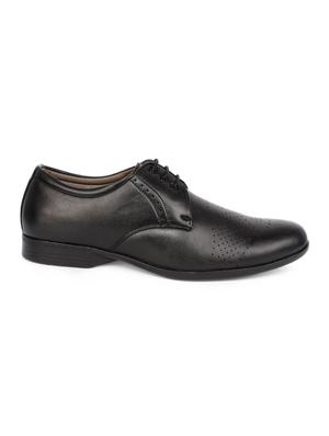 black leatherette formal derby - 15113780 - Standard Image - 2