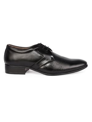 black leatherette formal derby - 15113784 - Standard Image - 2