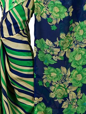blue georgette printed saree with blouse - 15113804 - Standard Image - 2
