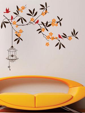 beautiful tree with flower Wall Sticker - 15114353 - Standard Image - 2