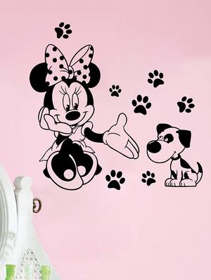 Minnie with Friend Wall Sticker - 15114392 - Standard Image - 2