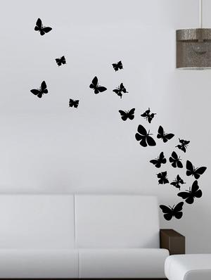 Flying Butterfly Wall Sticker - 15114431 - Standard Image - 2
