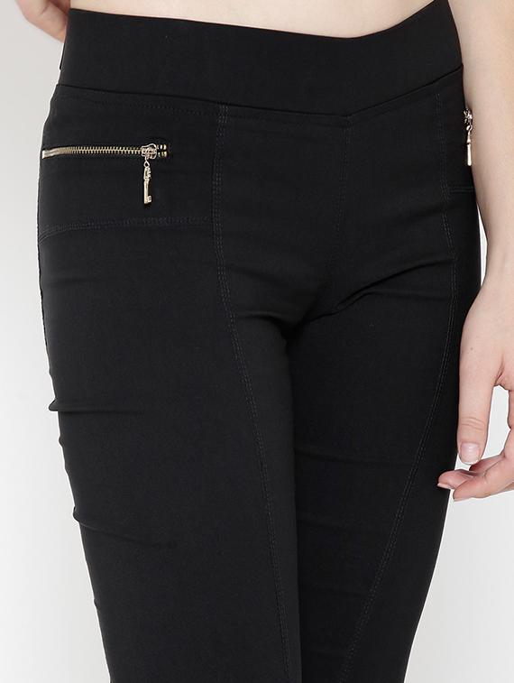 solid black cotton capri - 15114478 - Zoom Image - 5