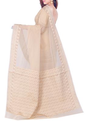 Zari bordered saree with blouse - 15114889 - Standard Image - 2