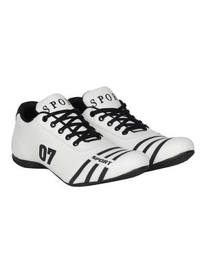 white leatherette sport shoe - 15115666 - Standard Image - 2