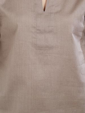 solid grey cotton top - 15116258 - Standard Image - 5