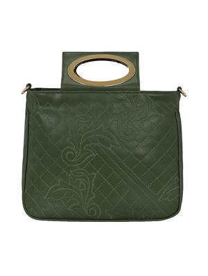 green leatherette regular sling bag - 15116755 - Standard Image - 5