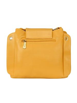 yellow leatherette regular sling bag - 15116760 - Standard Image - 2