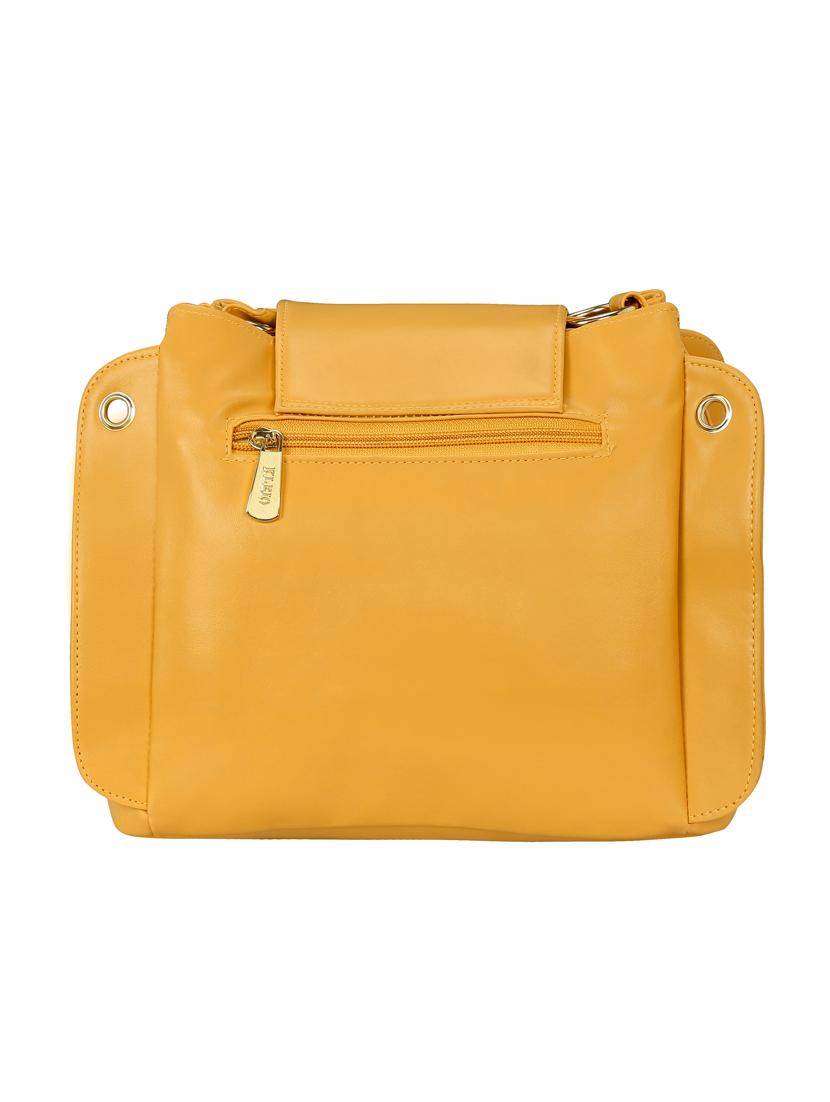 yellow leatherette regular sling bag - 15116760 - Zoom Image - 2