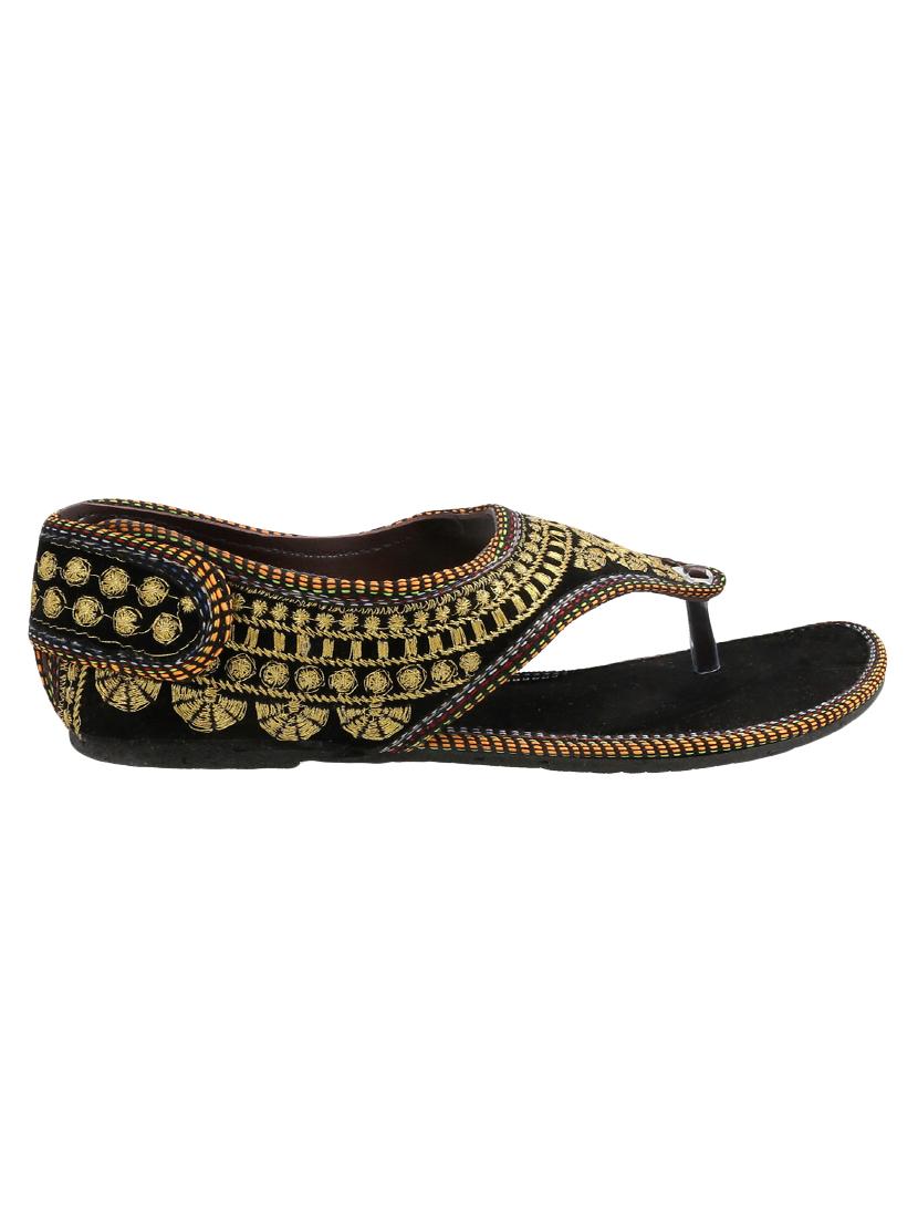 black ethnic sandal - 15116786 - Zoom Image - 2