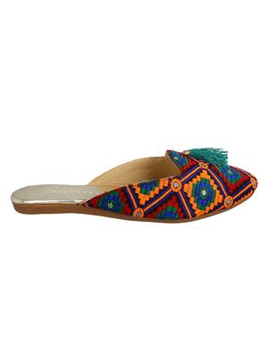multi fabric mules sandals - 15116794 - Standard Image - 2