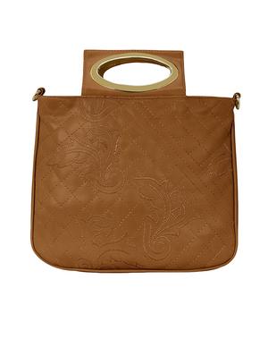tan leatherette regular sling bag - 15116988 - Standard Image - 5